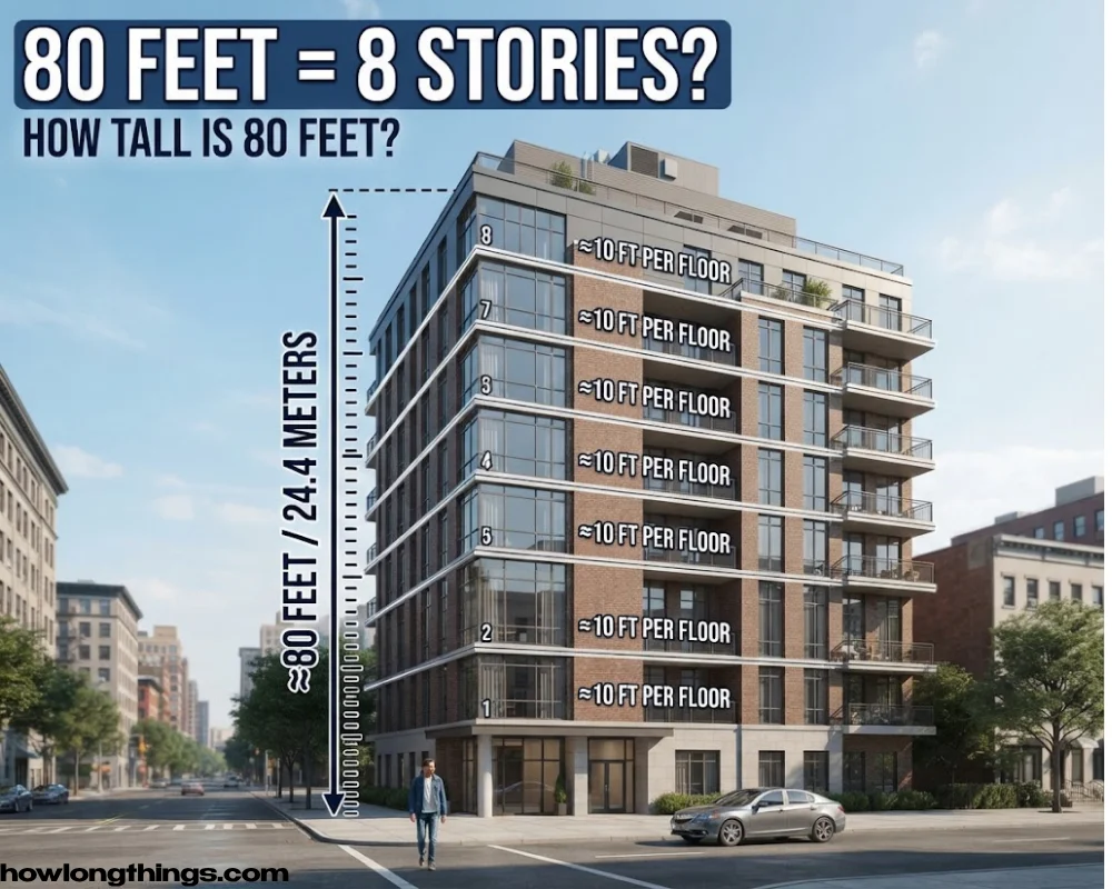 Seven to Eight-Story Building of 80 feet long