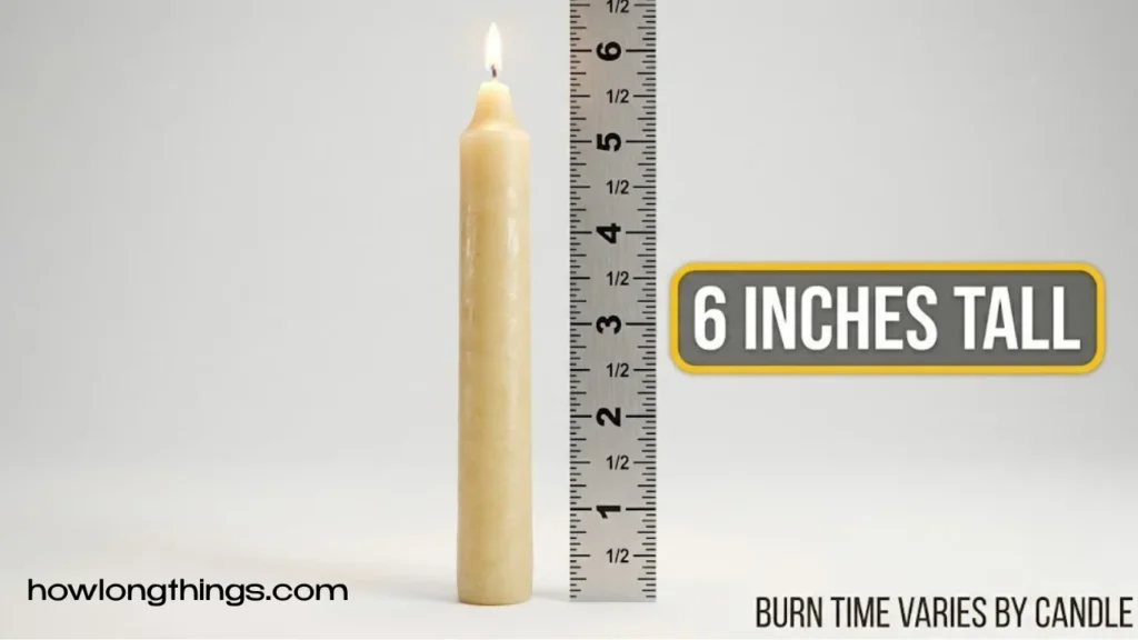 A Taper Candle 6 inches long