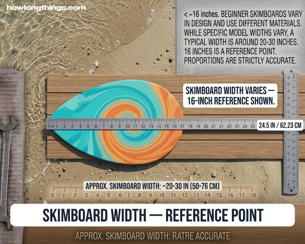 16 inches long Skimboard Length
