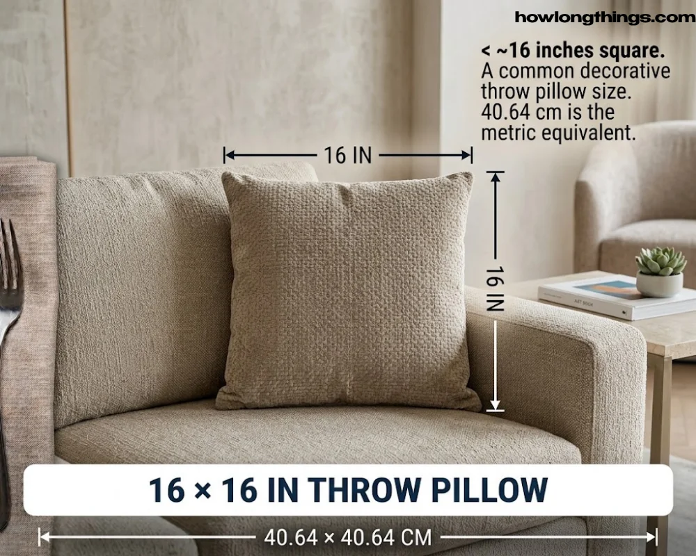 16 inches long Standard Throw Pillow