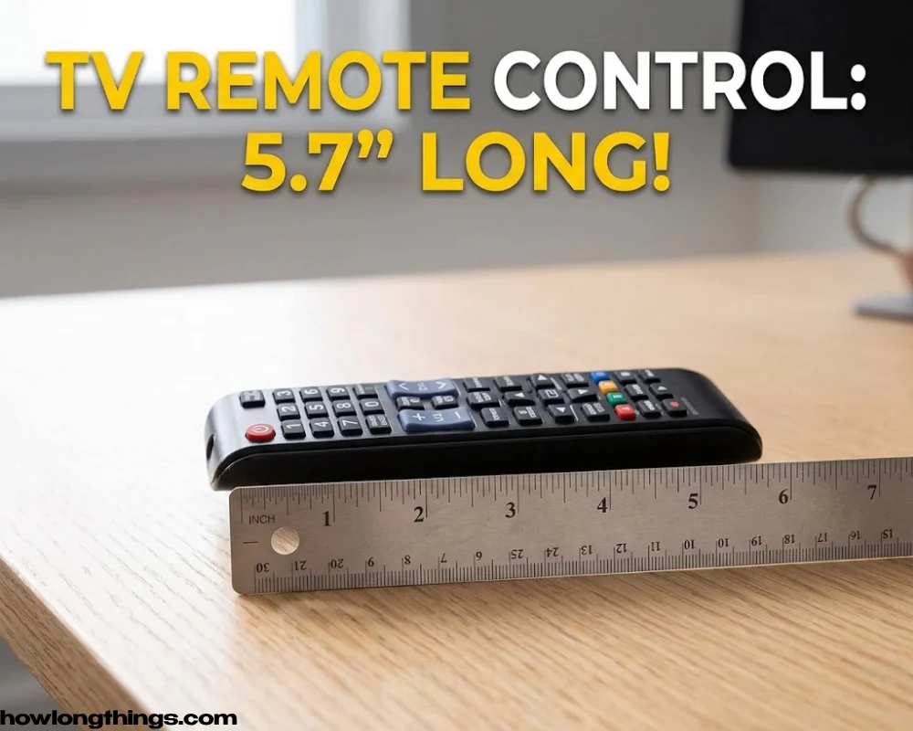 A 5.7 inches standard TV remote control