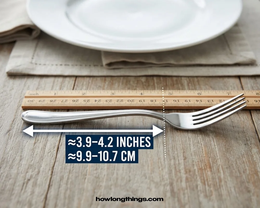 Table fork of 4 inches long