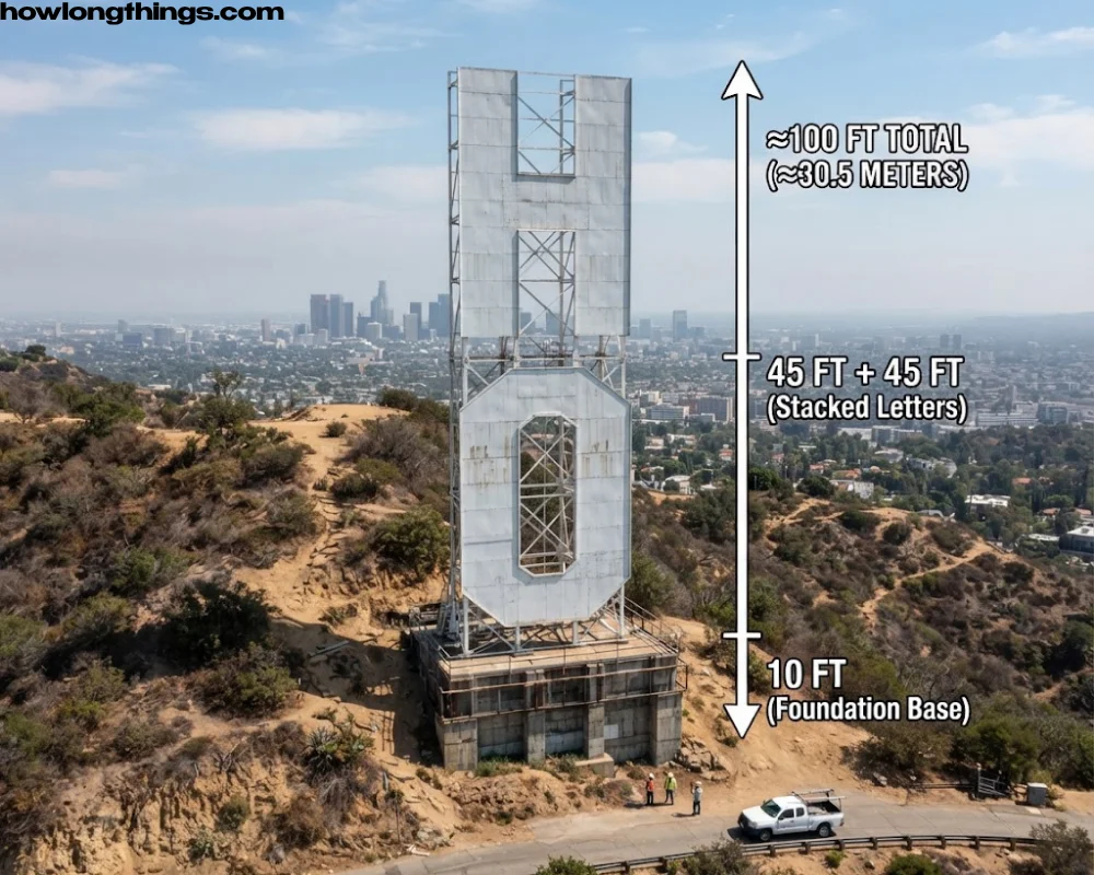 100 feet long The Hollywood Sign, Doubled