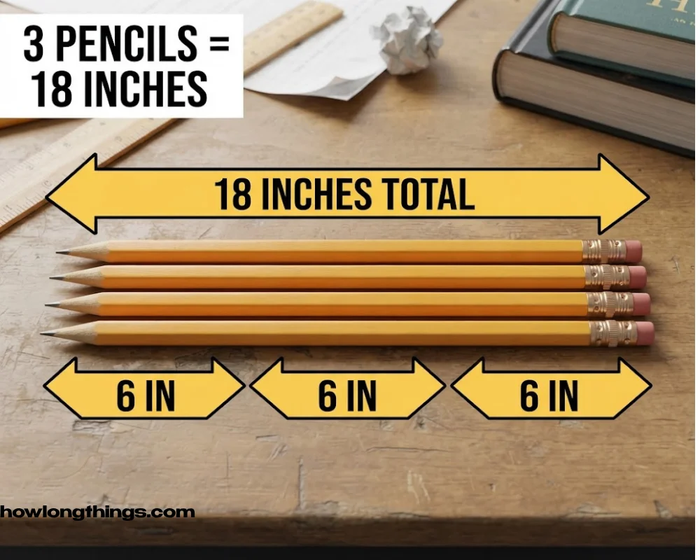 Three unsharpened pencils