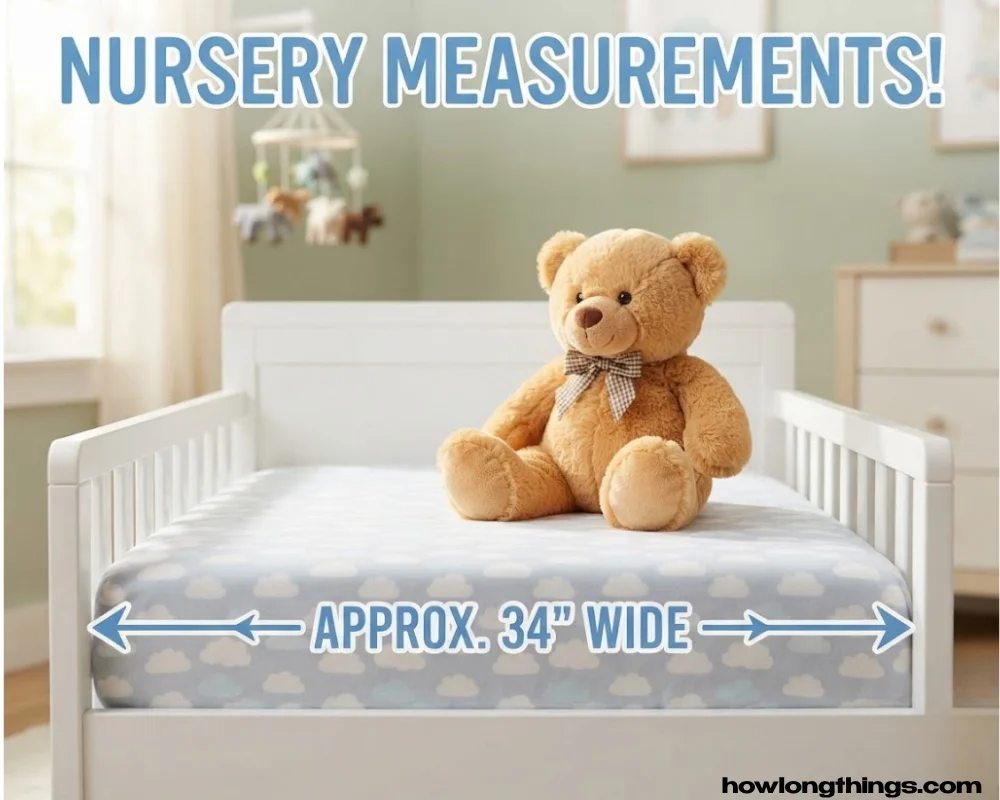 34 inches long Toddler bed mattress width