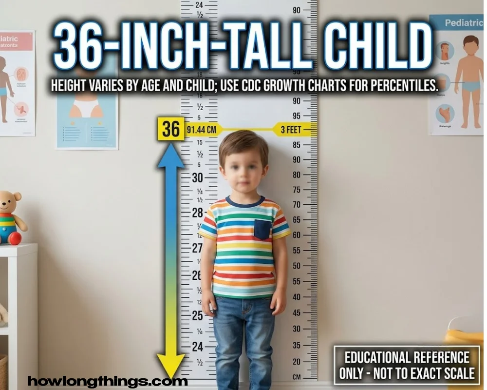 36 inches Toddler height