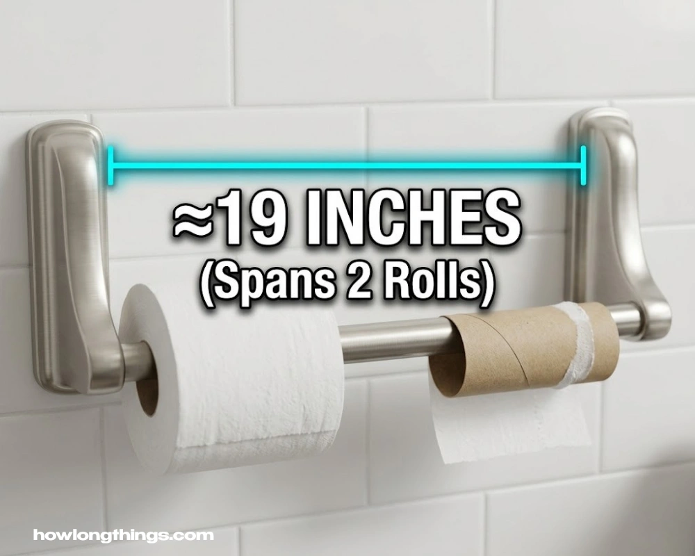 19 inches long Toilet paper holder bar