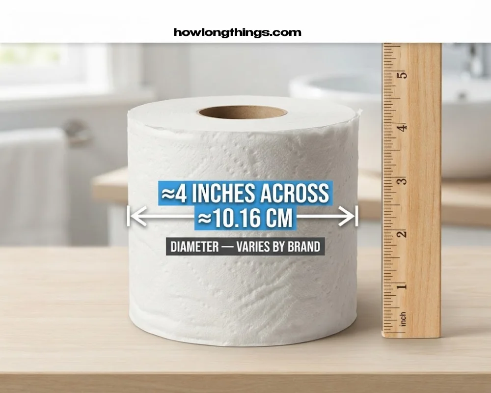 4 inches long Toilet paper roll