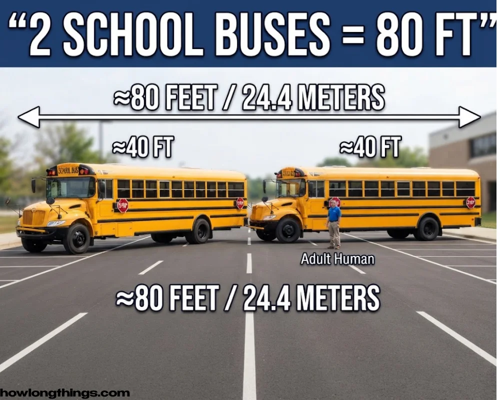 Two School Buses End-to-End are 80 feet long