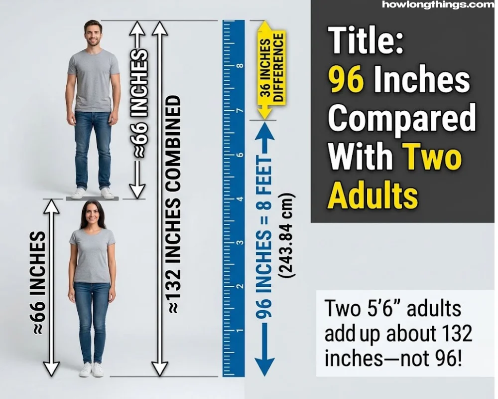 Two stacked adults of 96 inches long