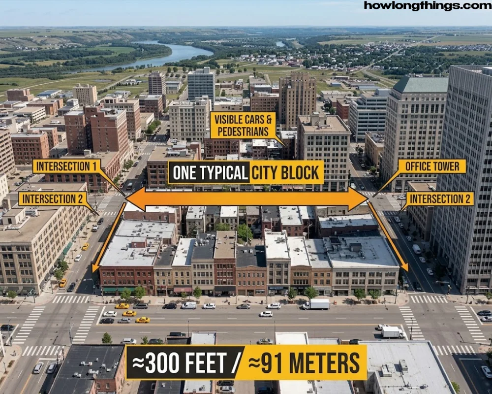 Typical City Block of 300 feet long