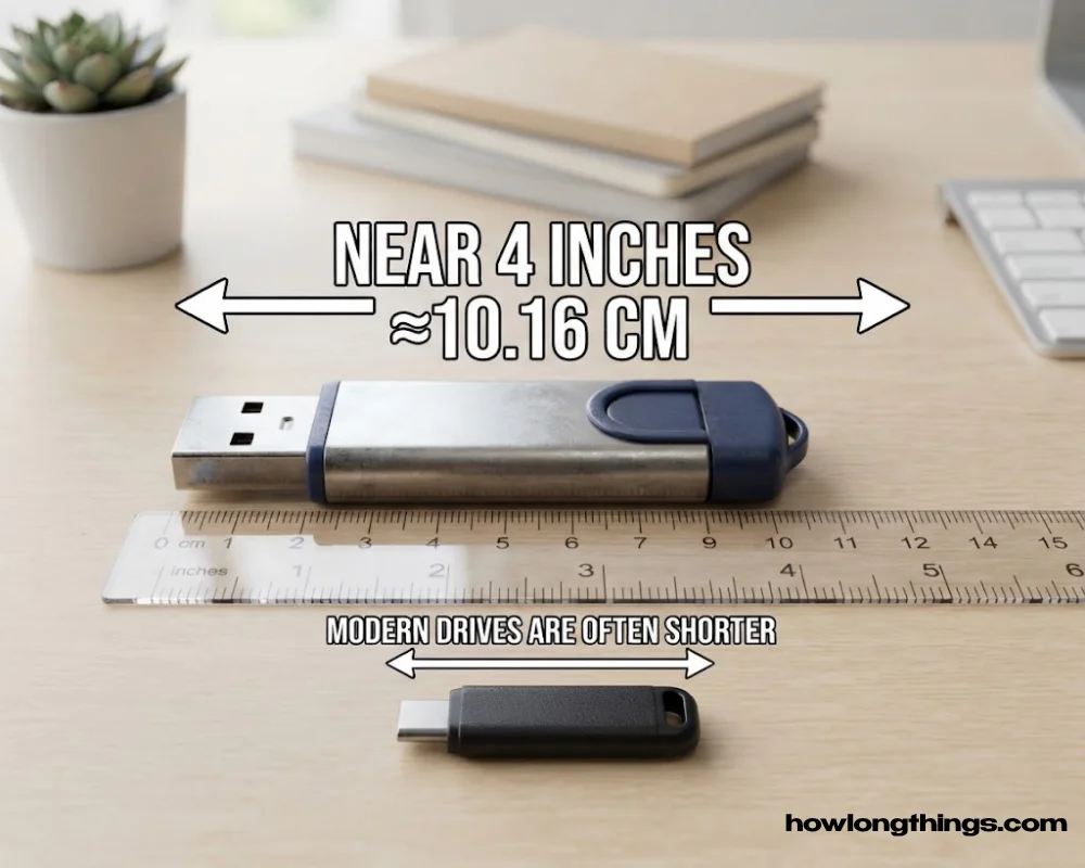 4 inches long USB flash drive