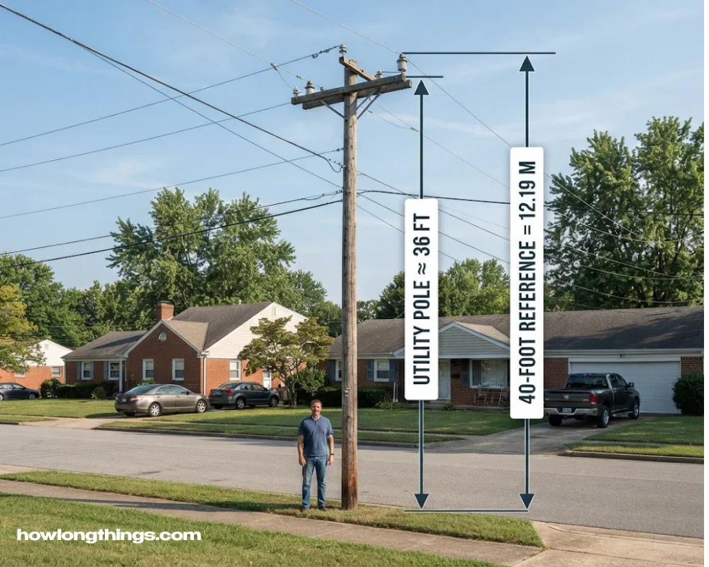 40 feet long Utility or Telephone Pole