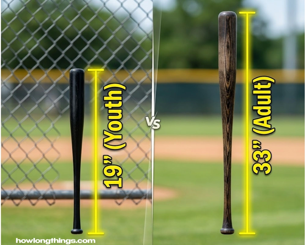 19 inches long Youth baseball bat