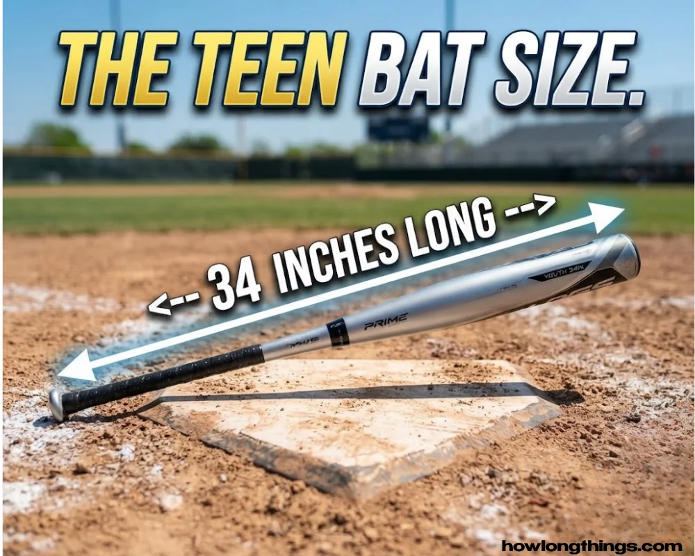 34 inches long Youth baseball bat