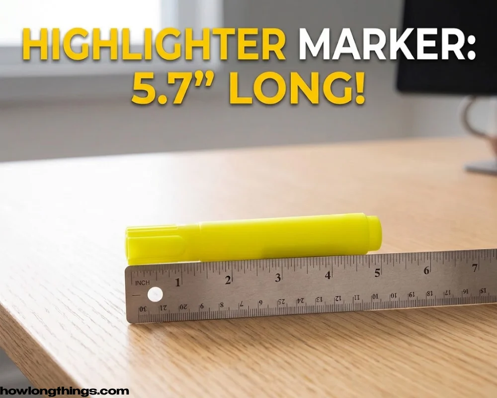 A 5.7 inches long brand-new highlighter marker