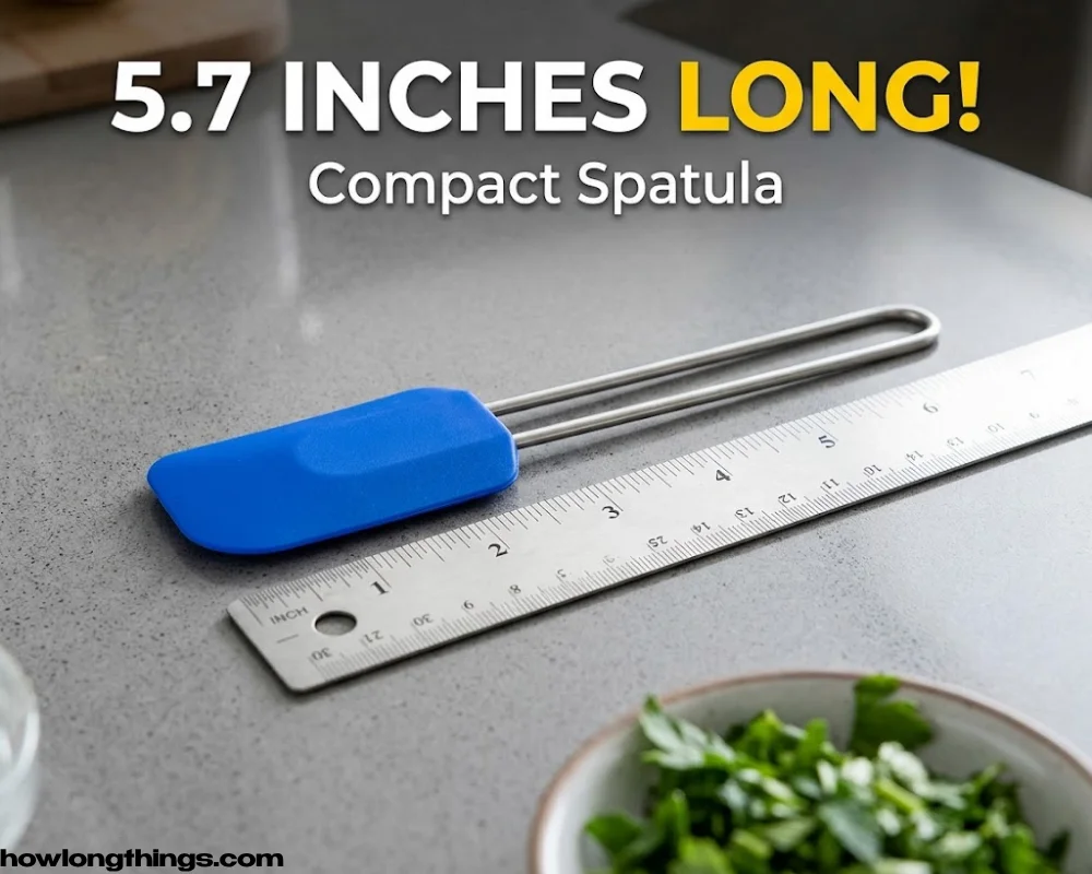A 5.7 inches long compact kitchen spatula