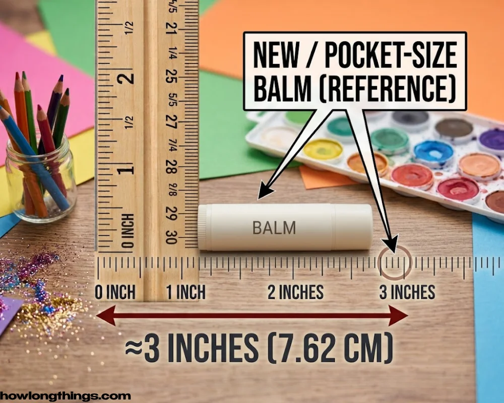3 inches long lip balm tube