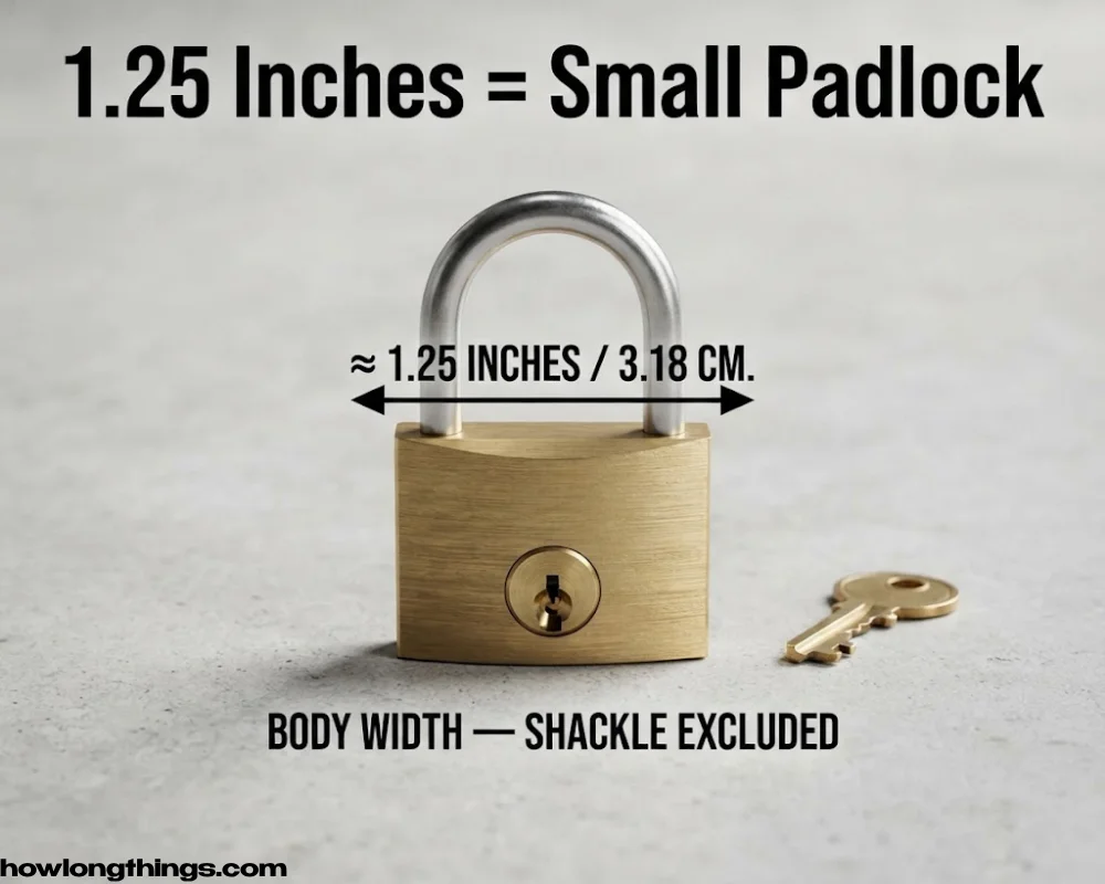 A 1.25 inches small padlock's body 