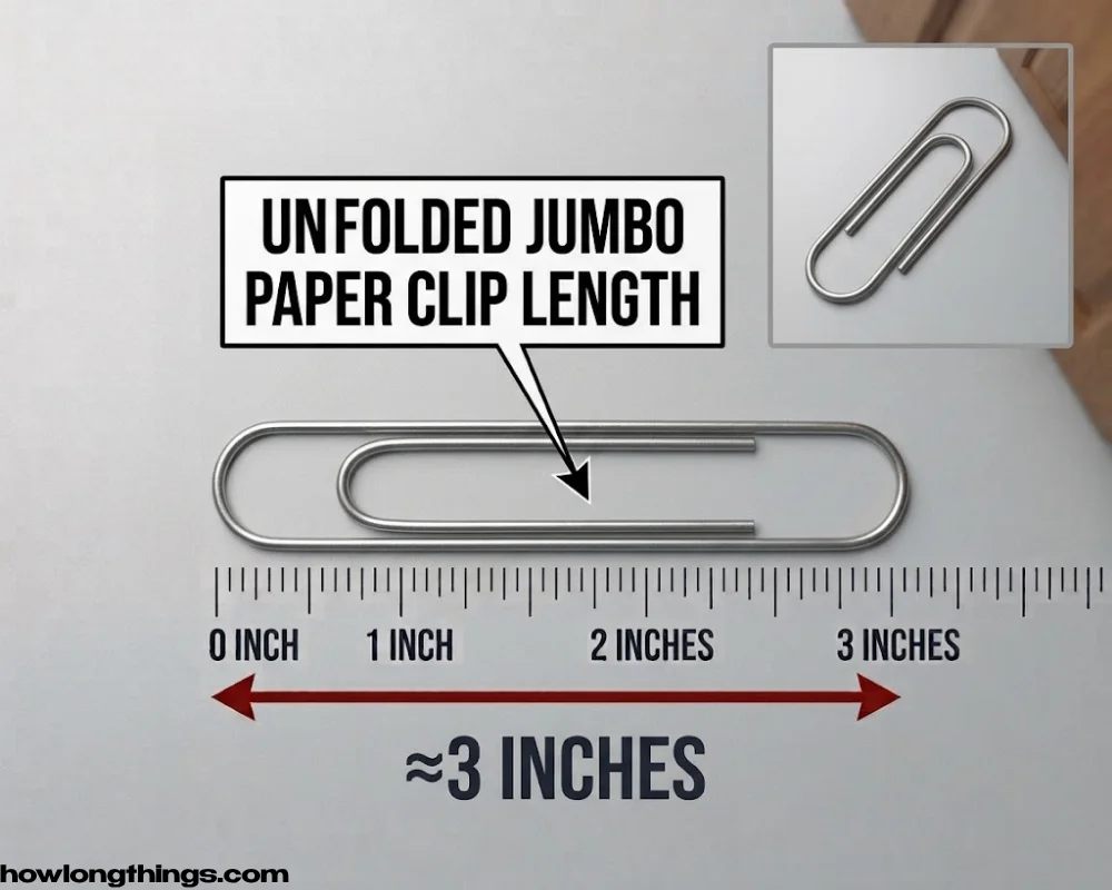3 inches long jumbo paper clip, straightened
