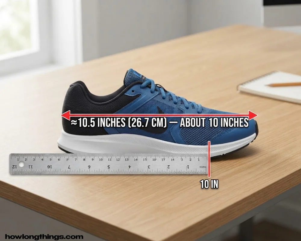 Large men's shoe of 10 inches long