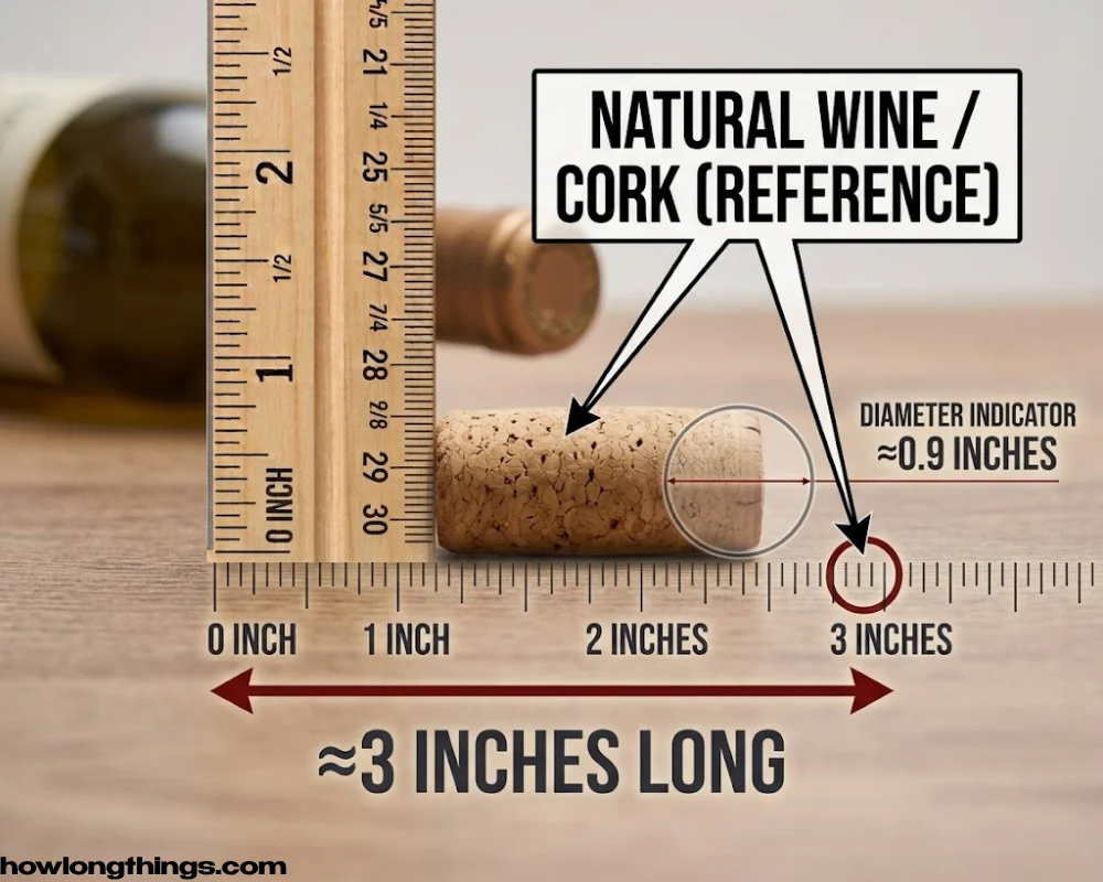 3 inches long wine cork