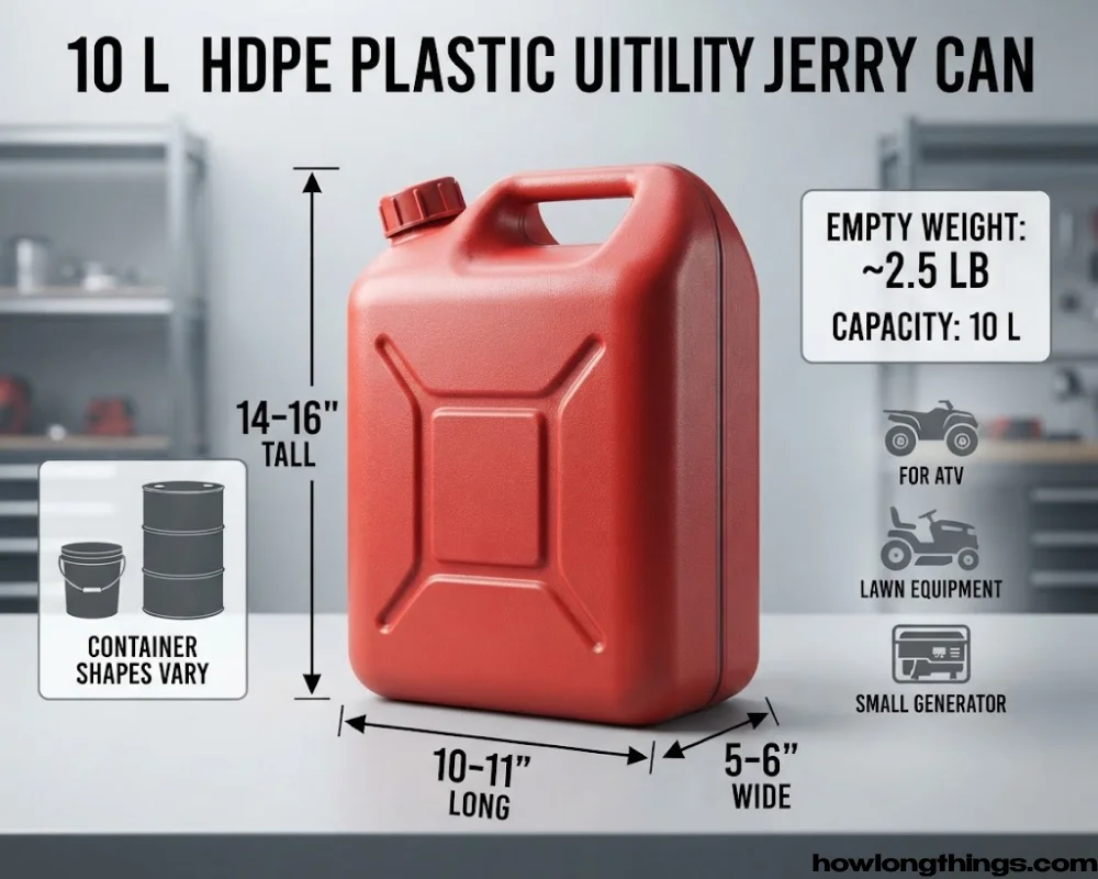 10 Litre Jerry Can Dimensions