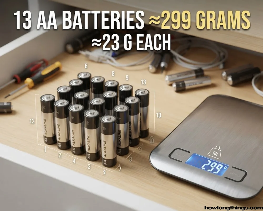 13 AA Batteries of 300g