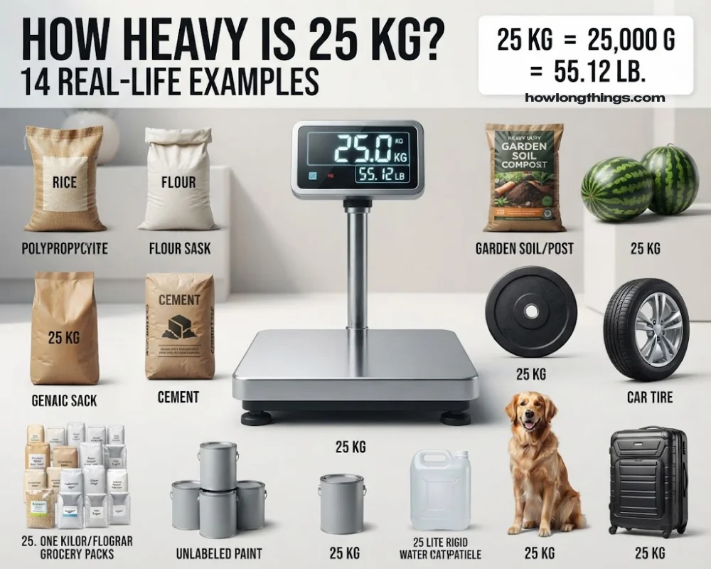 25 kg Heavy: 14 Easy Real-Life Things That Weigh About 25 kg
