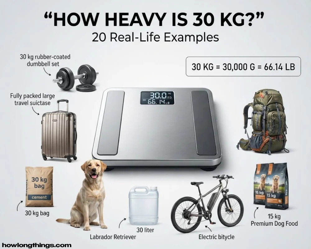30 kg Heavy: 20 Easy Real-Life Examples to Visualize the Weight