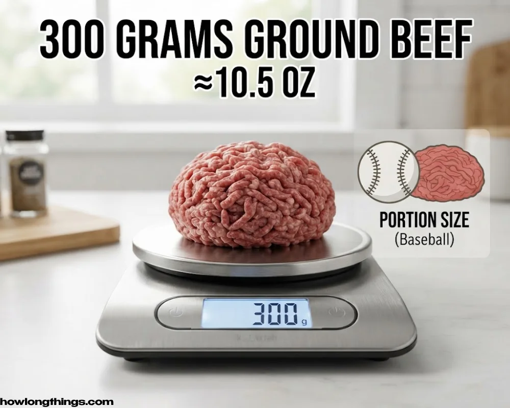 300 Grams of Ground Beef around 300 grams