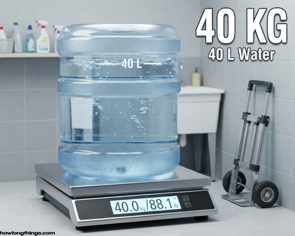 40-Liter Filled Water Container