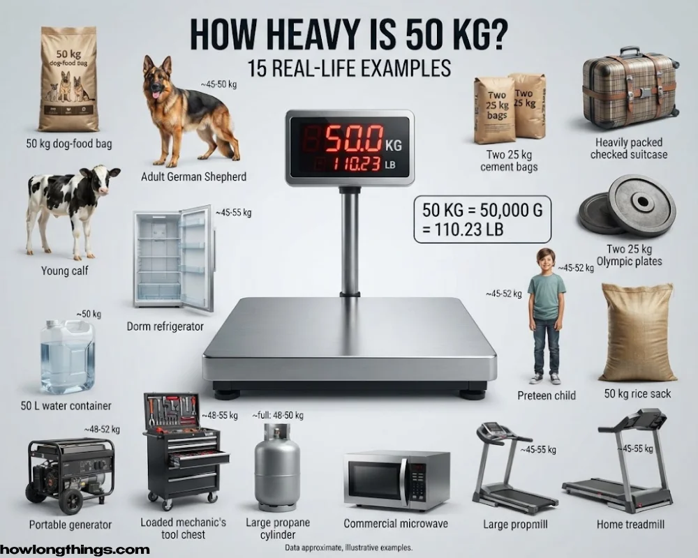 50 kg Heavy: 15 Easy Real-Life Things That Weigh About 50 kg