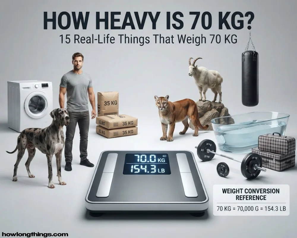 70 kg Heavy: 15 Easy Real-Life Things That Weigh About 70 kg