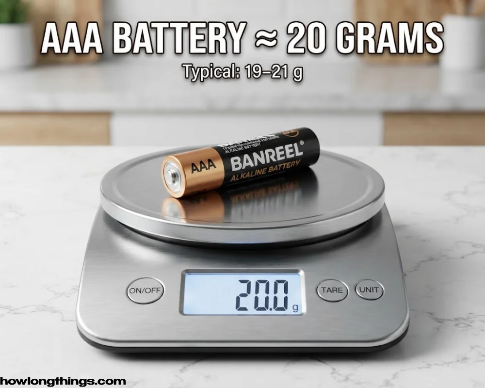 AAA Battery — Approximately 20 Grams