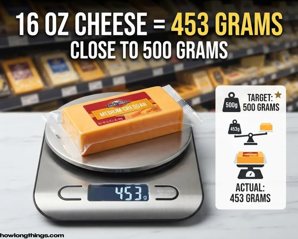 A Block of Cheese around 500 grams