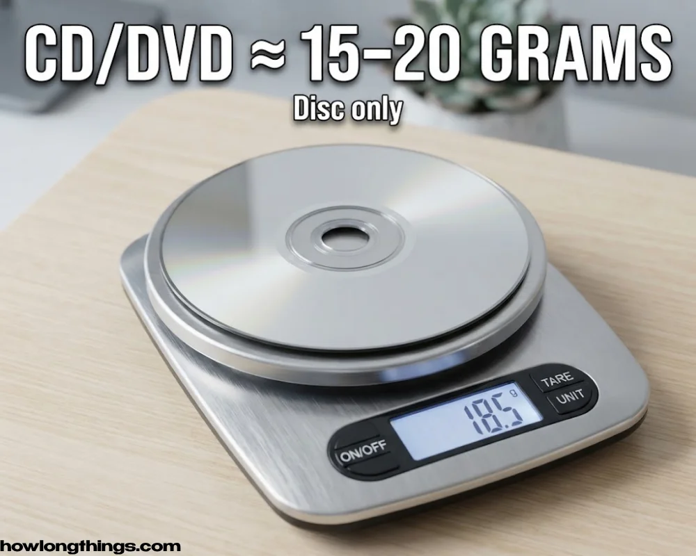  CD/DVD Without Case — 15–20 Grams