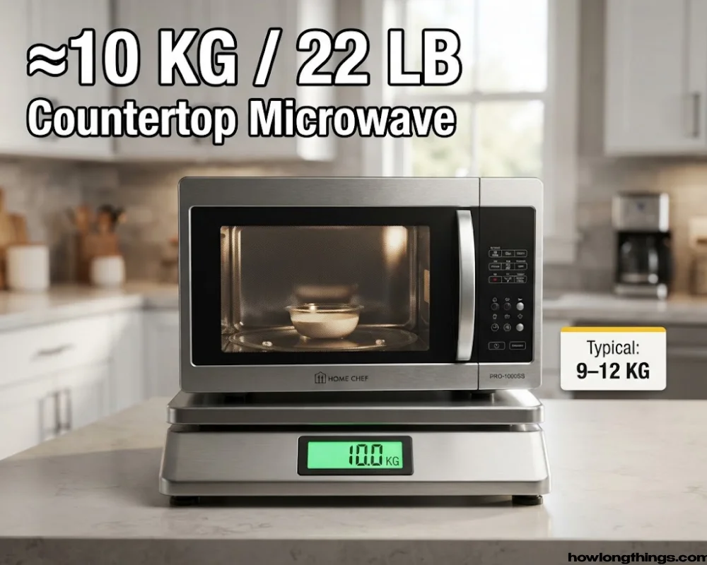 A Countertop Microwave of 10 kg