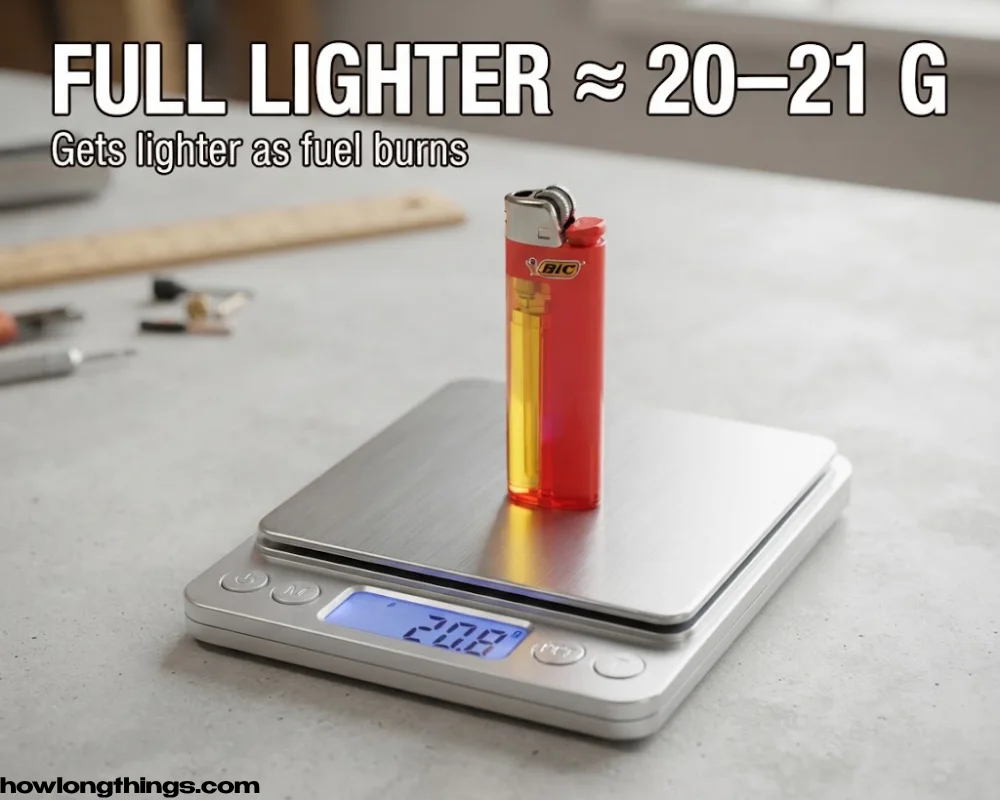 A Full BIC Lighter of 20 grams