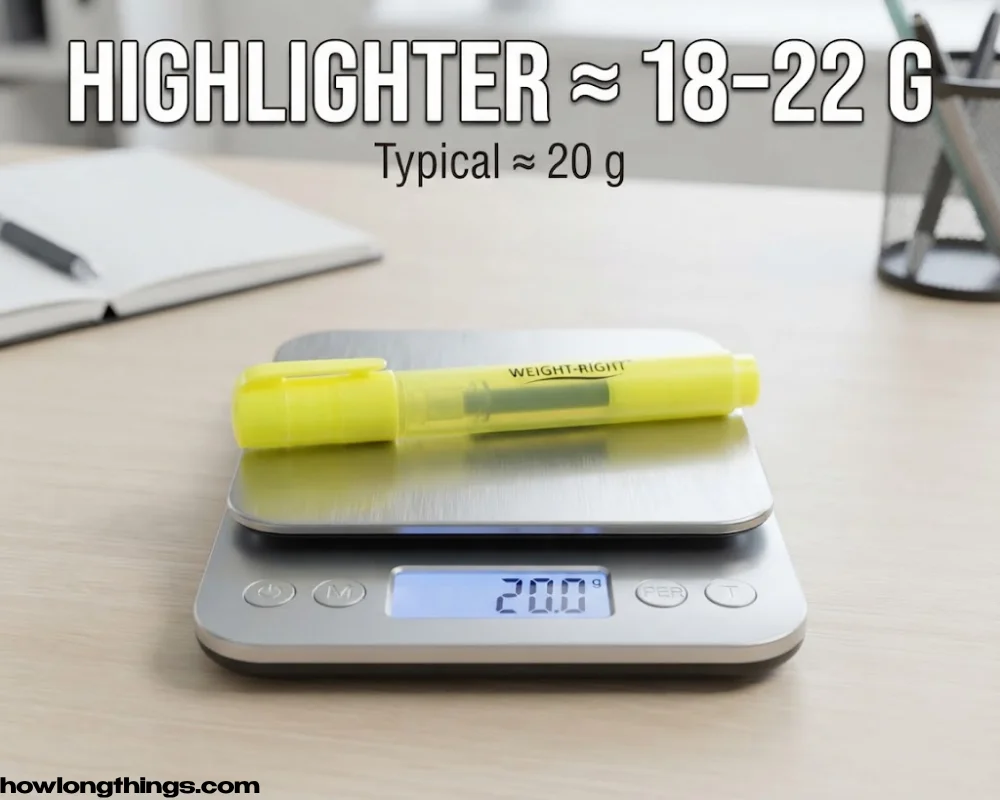 A Highlighter Pen about 20 grams