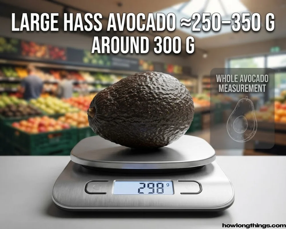 A Large Hass Avocado around 300 grams