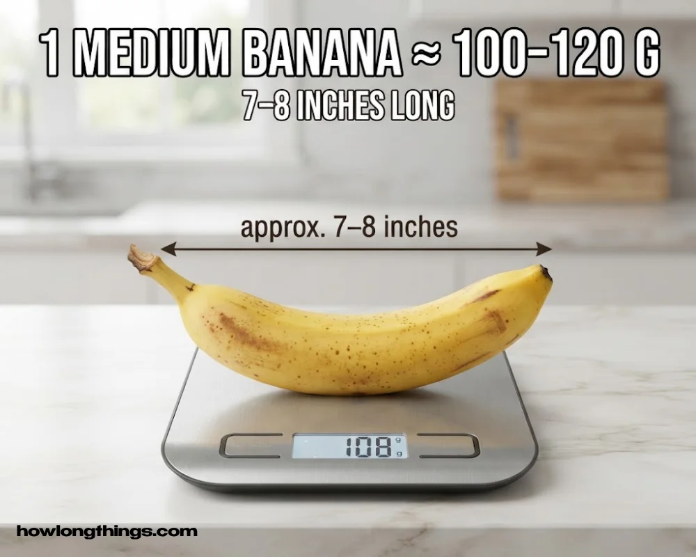 A Medium Banana of 100 grams