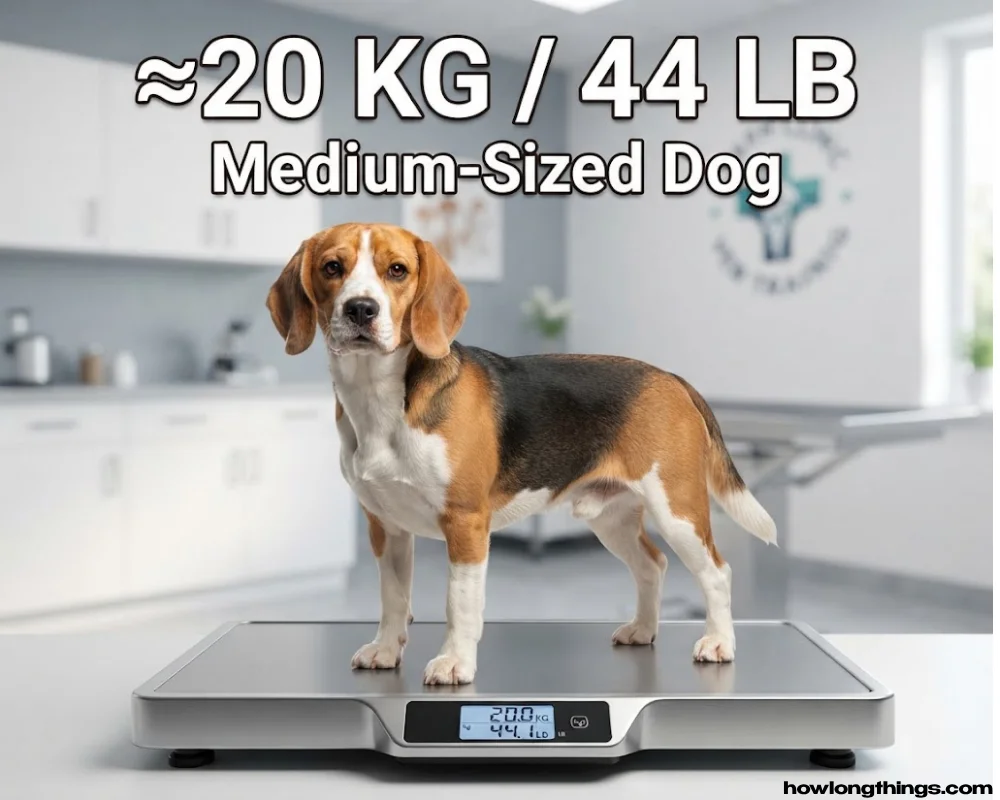 A Medium-Sized Dog around 20 kg