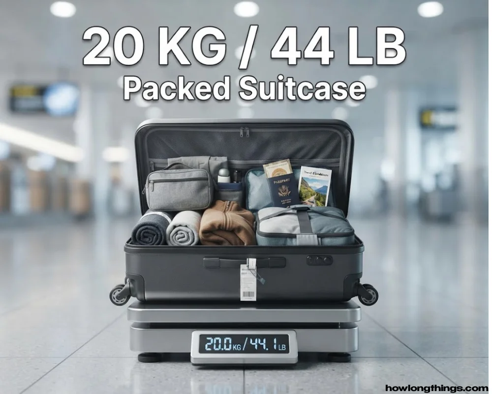 A Packed International Suitcase of 20 kg
