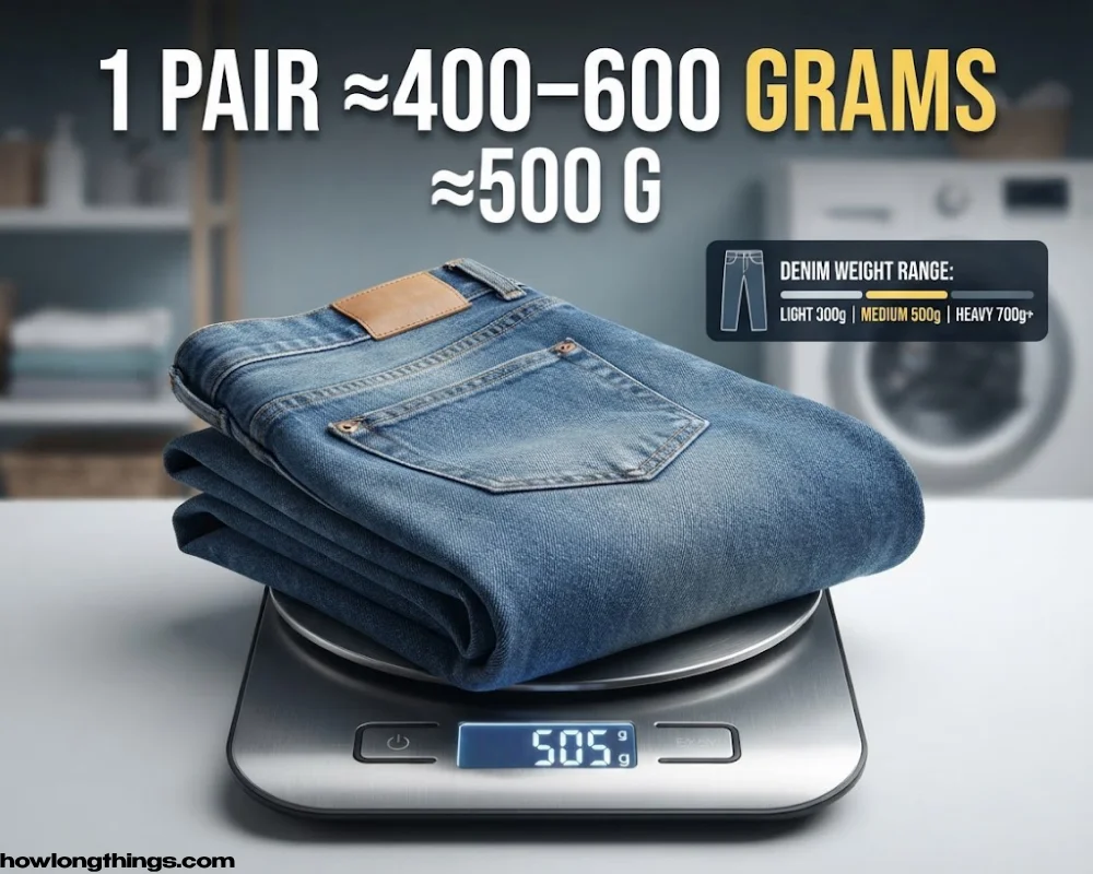 A Pair of Denim Jeans around 500 grams