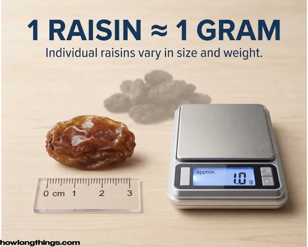 A Raisin of 1 gram