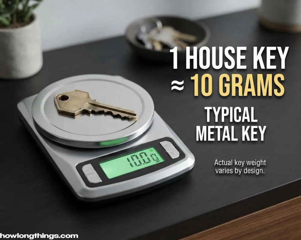 with 10 grams weight A Single House Key