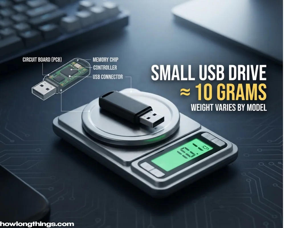 A Small USB Flash Drive with 10 grams weight