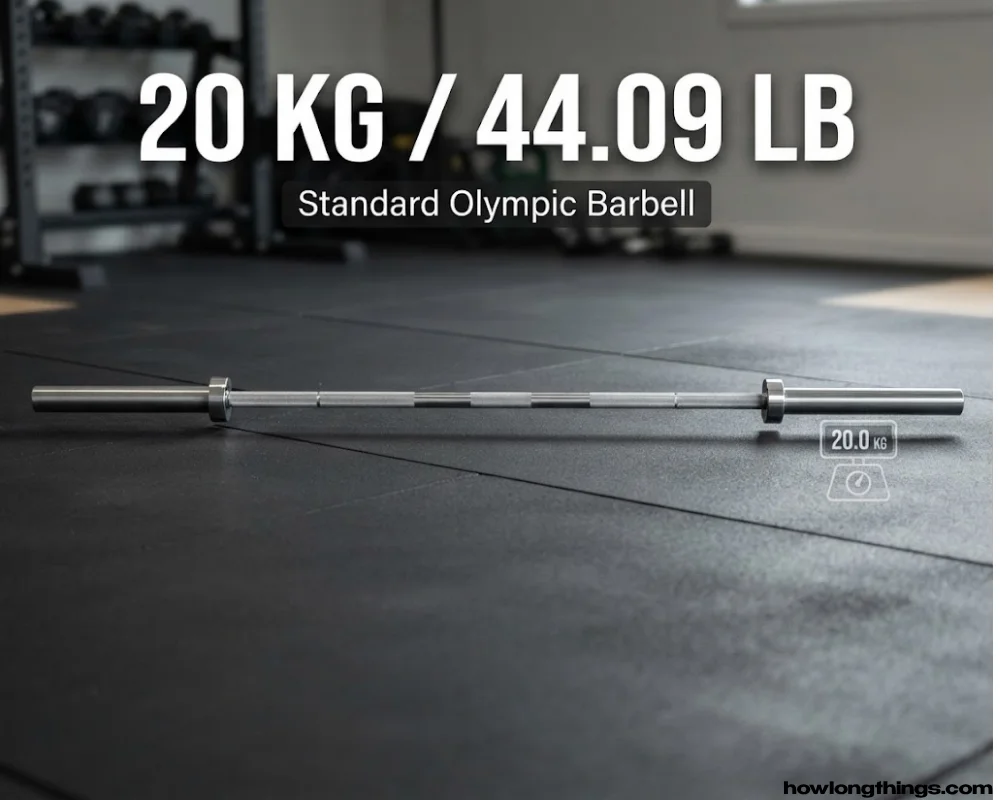 A Standard Olympic Barbell exact 20 kg heavy