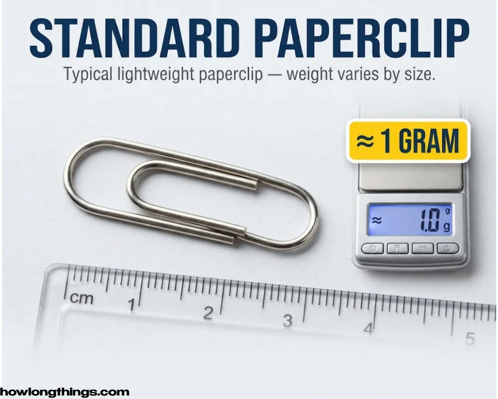 A Standard Paperclip of 1 grams